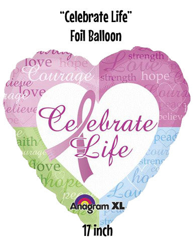 "Celebrate Life" 18-inch Foil Balloon