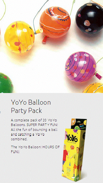 YoYo Party Packs GREAT for smaller groups Larry s Balloons